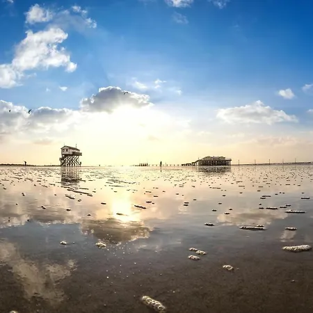 Moderne Kuestenbutze #1 Im Beach-Style Mildstedt Buitenkant foto